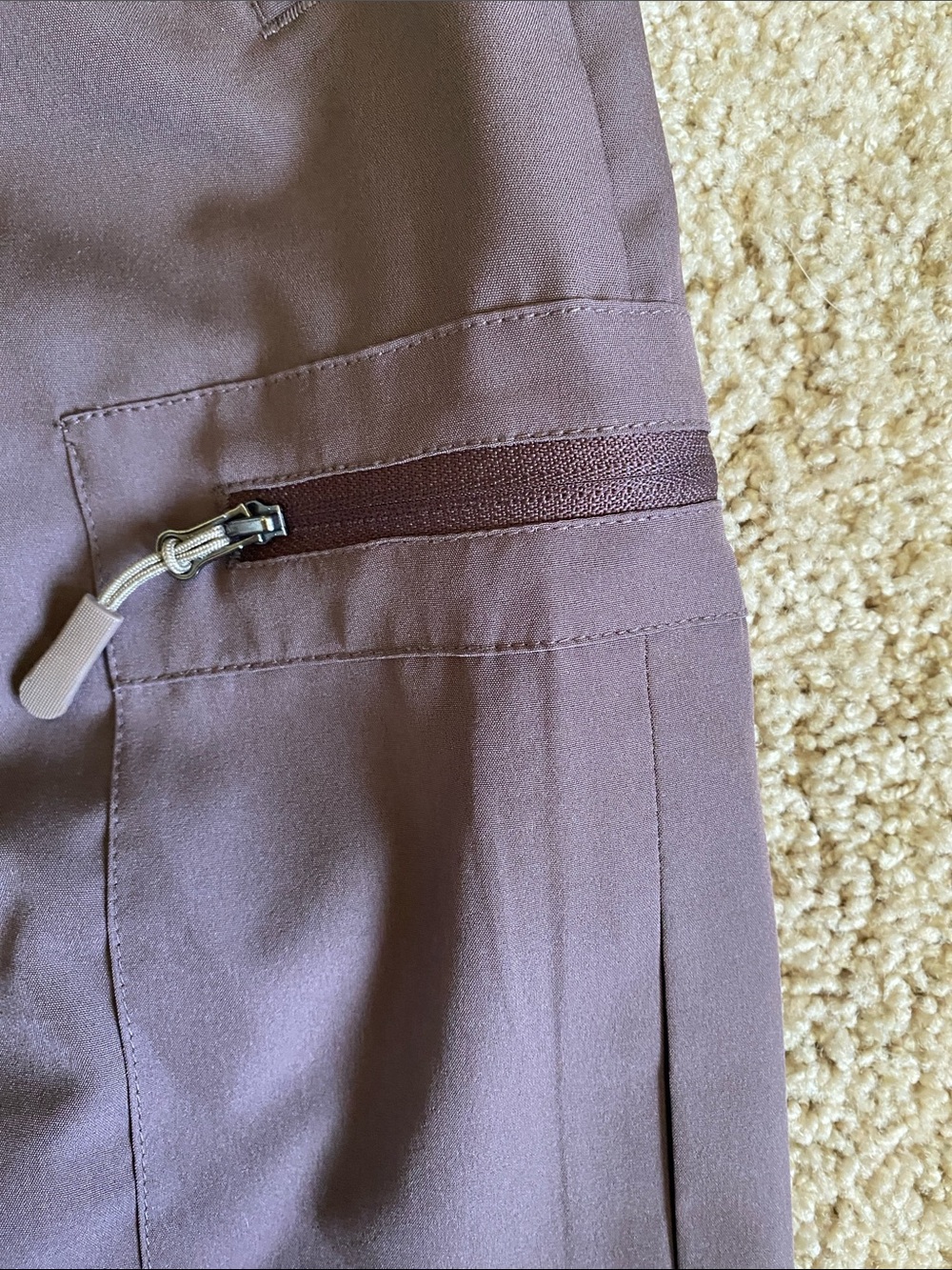 Women’s Casual Drawstring Cargo Shorts - lilac - Picture 4 of 11